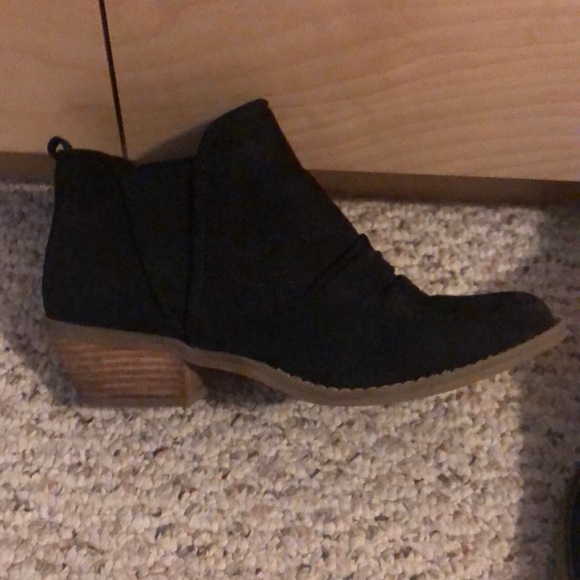 Black Report Suede Ankle Boots - Picture 4 of 5